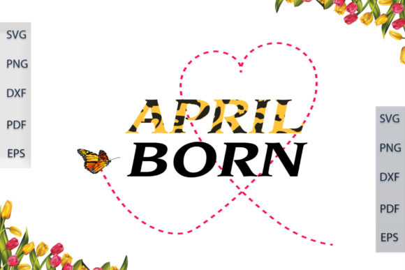 April Born in Leopard Font Gift Ideas for Graphics and Print Templates