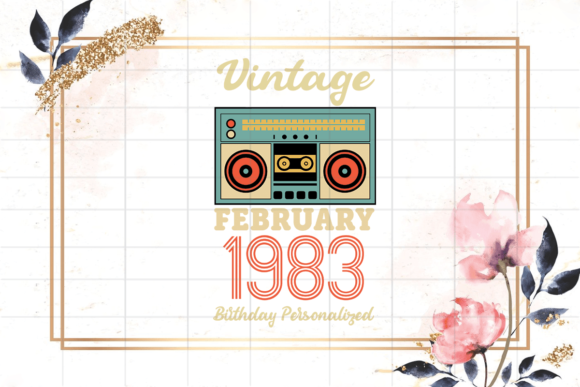 Best Vintage Birthday Gift, Vintage 1983: Graphics & Print Templates