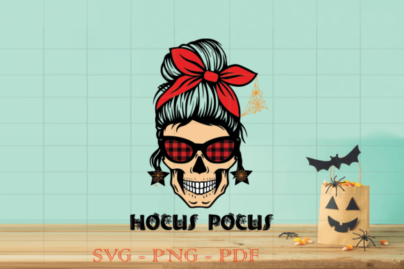 Hocus Pocus Skull Halloween SVG Graphics