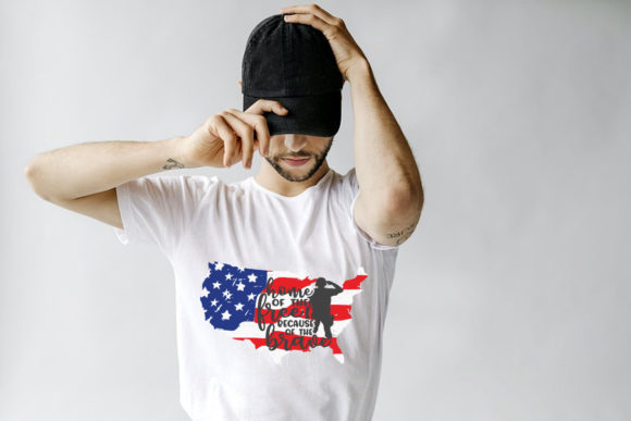 Home of the Free American Flag Graphics & Print Templates