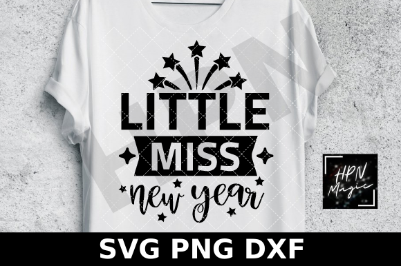 Little Miss New Year SVG: Graphics & Illustrations for Crafters